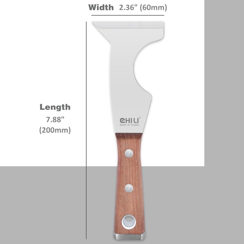 CHILI Tools 2PC. 5 IN 1 Stainless Steel Paint Scraper With Wooden Handle Hammer End, Made In Taiwan - Image 3